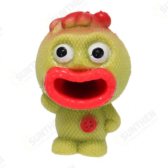 Novelties Toys Pop Out Alien Squishy Stress Reliever Fun Gift Vent Toys Big Mouth Slime