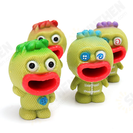 Novelties Toys Pop Out Alien Squishy Stress Reliever Fun Gift Vent Toys Big Mouth Slime