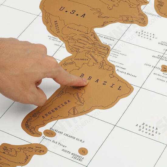Paper Traveling Scratch Map World Edition Convenient Marking Toys Gift Paper Traveling Scratch Map World Edition Convenient Marking Toys Gift