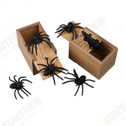 Prank Spider Inset Wooden Scare Box Trick Play Joke Lifelike Surprise April Fools' Day Funny Novelties Toys Gags Practical Gifts Prank Spider Inset Wooden Scare Box Trick Play Joke Lifelike Surprise April Fools' Day Funny Novelties Toys Gags Practical Gifts