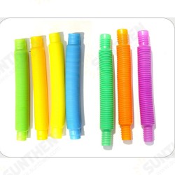 Random Color Decompression Fidget Pops Tube Telescopic Bellows Sensory Fun Stretch Tube Novelties Toy for Children's Gift