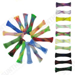 Random Color Marble Ball Stress Relief Autism ADHD Anti Stress Toys Sensory Relief Hand Fidget Toy Net Tube with Glass Marble Antistress Toy