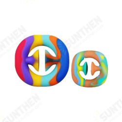 Silicone Finger Strength Grip Simple Grip Ring Unzip Novelties Toy Training Arm Muscle Strength and Release Pressure for Kids Adult Gift