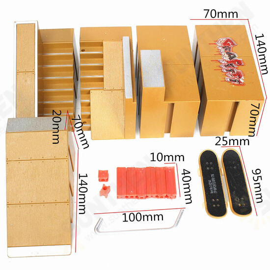 Skate Park Ramp Parts for Tech Deck Finger Board Finger Board Ultimate Parks 91C