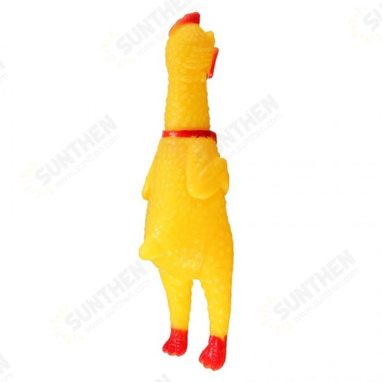 Squeeze Yellow Screaming Rubber Chicken Pet DogToy Squeaker Stress Relievers Gift Squeeze Yellow Screaming Rubber Chicken Pet DogToy Squeaker Stress Relievers Gift