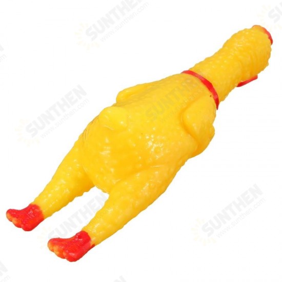 Squeeze Yellow Screaming Rubber Chicken Pet DogToy Squeaker Stress Relievers Gift Squeeze Yellow Screaming Rubber Chicken Pet DogToy Squeaker Stress Relievers Gift