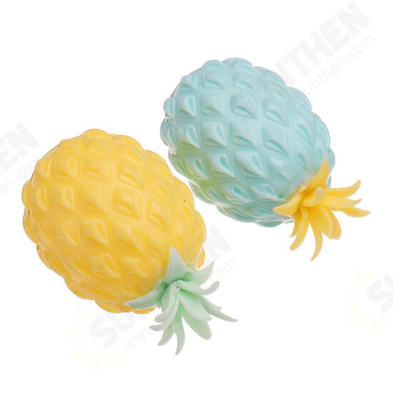 Squishy MultiColor Pineapple Stress Reliever Ball 11*7.5CM Squeeze Stressball Party Bag Fun Gift