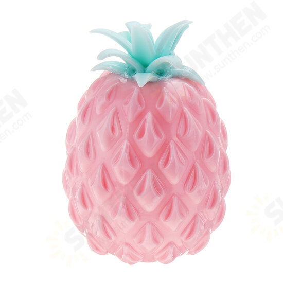 Squishy MultiColor Pineapple Stress Reliever Ball 11*7.5CM Squeeze Stressball Party Bag Fun Gift