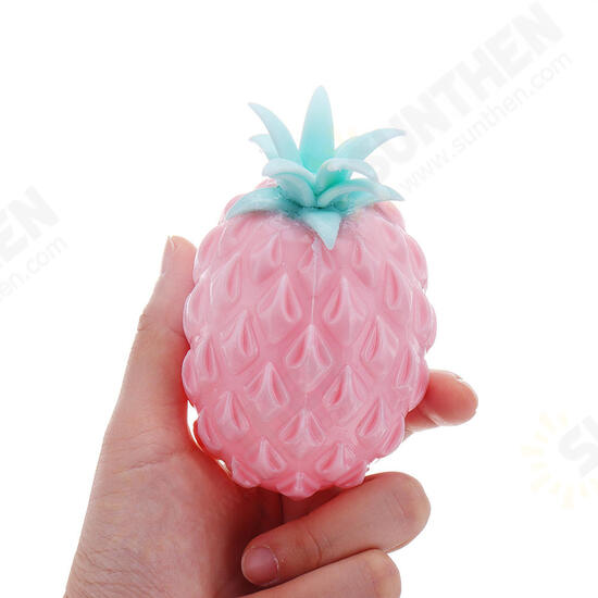 Squishy MultiColor Pineapple Stress Reliever Ball 11*7.5CM Squeeze Stressball Party Bag Fun Gift