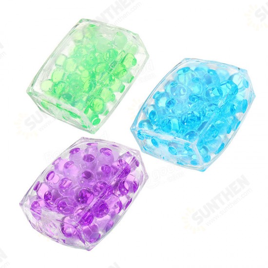 Squishy MultiColor Tofu Mesh Stress Reliever Ball 5*4*2CM Squeeze Stressball Party Bag Fun Gift