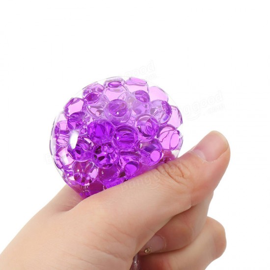 Squishy MultiColor Tofu Mesh Stress Reliever Ball 5*4*2CM Squeeze Stressball Party Bag Fun Gift