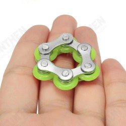 Stainless Steel Colorful Bicycle Chain Shape Rotating Fidget Hand Spinner EDC Reduce Stress Toys Stainless Steel Colorful Bicycle Chain Shape Rotating Fidget Hand Spinner EDC Reduce Stress Toys