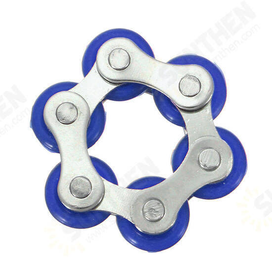 Stainless Steel Colorful Bicycle Chain Shape Rotating Fidget Hand Spinner EDC Reduce Stress Toys