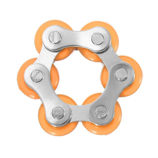 Stainless Steel Colorful Bicycle Chain Shape Rotating Fidget Hand Spinner EDC Reduce Stress Toys