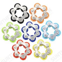 Stainless Steel Colorful Bicycle Chain Shape Rotating Fidget Hand Spinner EDC Reduce Stress Toys
