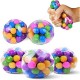 Stress Relief DNA Squeeze Balls Rainbow Stress Ball Clear Silicone Sensory Squeeze Balls for Stress-Relief and Better Focus Toy for Kids and Adults