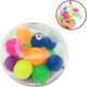 Stress Relief DNA Squeeze Balls Rainbow Stress Ball Clear Silicone Sensory Squeeze Balls for Stress-Relief and Better Focus Toy for Kids and Adults