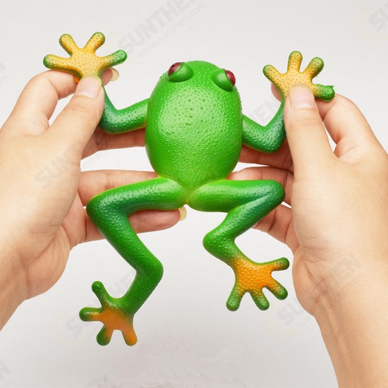 TPR Frog Model Squeeze Soft Stretch Toy 15cm Realistic Frog Novelties April Fool's Day Tricky Toys Creative Decompression Decoration