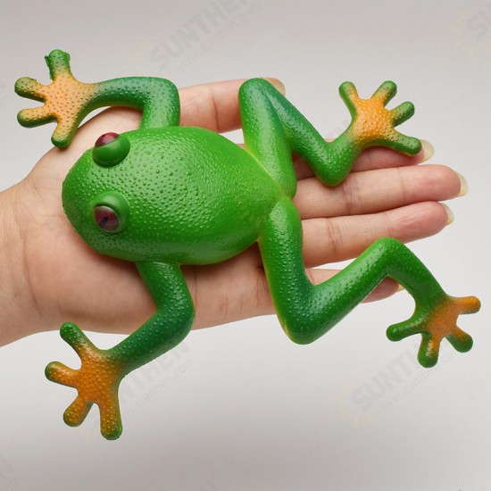 TPR Frog Model Squeeze Soft Stretch Toy 15cm Realistic Frog Novelties April Fool's Day Tricky Toys Creative Decompression Decoration