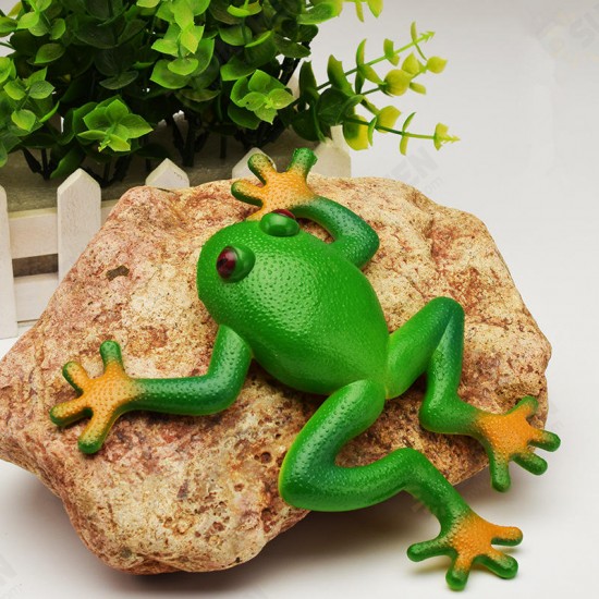 TPR Frog Model Squeeze Soft Stretch Toy 15cm Realistic Frog Novelties April Fool's Day Tricky Toys Creative Decompression Decoration