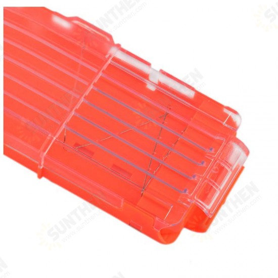 Toy 15Darts Plastic Clip Magazine For Nerf Modify Stryfe Elite Retaliator Blaster Toy Orange Transparen