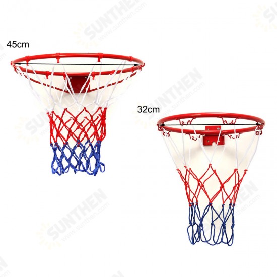 Wall Mounted Hanging Basketball Goal Hoop Rim Metal Netting