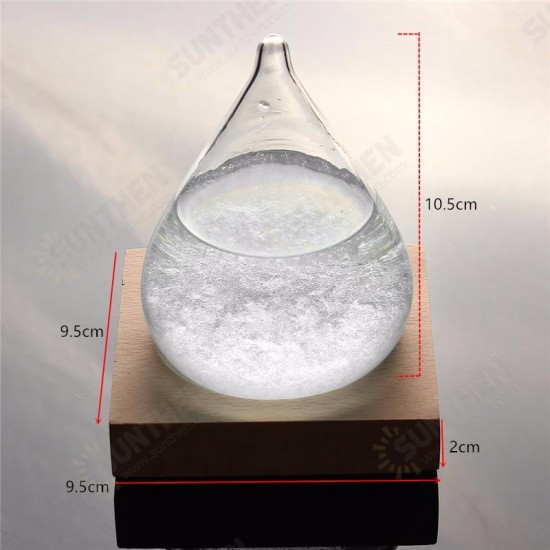 Weather Forecast Crystal Water Shape Bottle Home Decor Christmas Gift