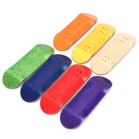 Wooden Multicolor Baseboard Mini Skateboard Set Indoor Toys