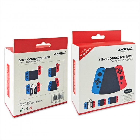 5 In 1 Connector Pack for Nintendo Switch Joy-Con Gamepad Game Controller Hand Grip Case Handle Holder Cover