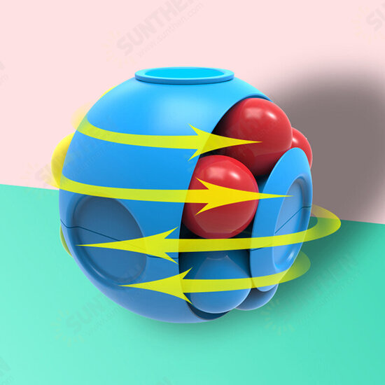 2-in-1 Pinball Gyro Cube + Rotating Puzzle Toy Magnetic Ball Fidget Spinning Stress Relief Gifts Creative Decompression Toys Puzzle Games Finger Toy for Children Adults