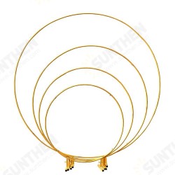 1/1.2/1.5/1.8/2.4M Gold Round Balloon Arch Metal Wedding Arch For Garden Yard Wedding Brithday Party 1/1.2/1.5/1.8/2.4M Gold Round Balloon Arch Metal Wedding Arch For Garden Yard Wedding Brithday Party