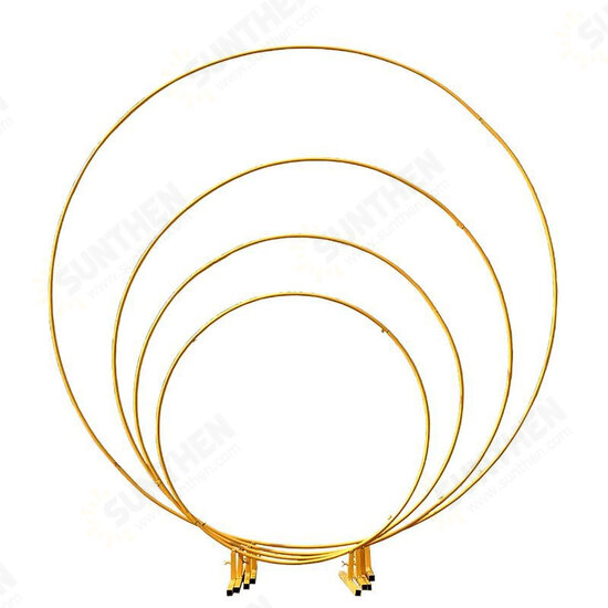 1/1.2/1.5/1.8/2.4M Gold Round Balloon Arch Metal Wedding Arch For Garden Yard Wedding Brithday Party