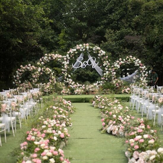 1.2m/1.5m/2m Circle Arch Framework Metal Round Wedding Party Romantic Backdrop