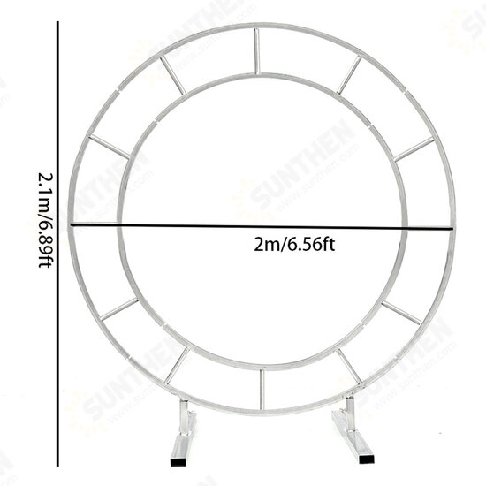 1.2m/1.5m/2m Circle Arch Framework Metal Round Wedding Party Romantic Backdrop