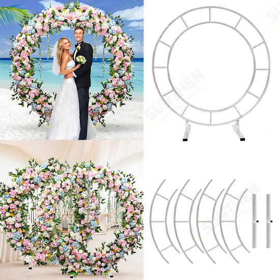 1.2m/1.5m/2m Circle Arch Framework Metal Round Wedding Party Romantic Backdrop