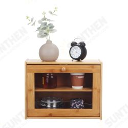 2 Tier Kitchen Wooden Bamboo Bread Bin Storage Crock Canister Large Bread Food Bins Cabinet 2 Tier Kitchen Wooden Bamboo Bread Bin Storage Crock Canister Large Bread Food Bins Cabinet