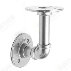 Iron Pipe Shelf Brackets Support Wall Mount Industrial Holder 13cm Iron Pipe Shelf Brackets Support Wall Mount Industrial Holder 13cm