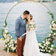 Round Wedding Arch Background Wrought Iron Shelf Decorative Props DIY Round Party Background Shelf