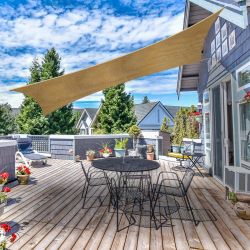 SunShade Sail Rectangular Square 10x10 Outdoor UV Block 4-Fixed Rope for Yard Terrace Lawn Garden Beige SunShade Sail Rectangular Square 10x10 Outdoor UV Block 4-Fixed Rope for Yard Terrace Lawn Garden Beige