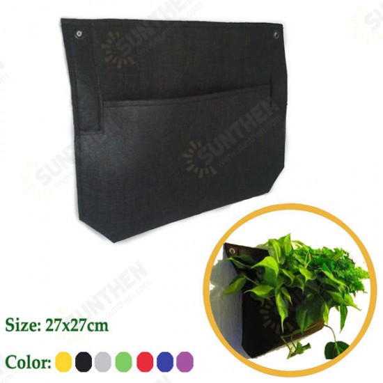 1 Pockets Wall-mounted Felt Planter Bags Indoor Outdoor Plant Grow Bag