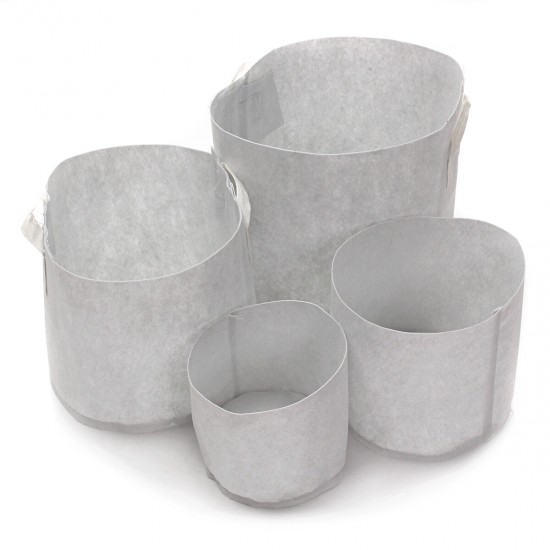 10Pcs Eco-Friendly Round Fabric Pot Planting Pouch Root Grow Aeration Container Seedling Bag Box