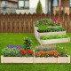 1/3 Tier Raised Garden Bed Outdoor Planter Box Wooden