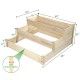 1/3 Tier Raised Garden Bed Outdoor Planter Box Wooden