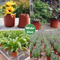 130PCS Plastic Plant Flower Pots 4inch Succulent Nursery Drainage Holes Pot 130PCS Plastic Plant Flower Pots 4inch Succulent Nursery Drainage Holes Pot