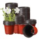 130PCS Plastic Plant Flower Pots 4inch Succulent Nursery Drainage Holes Pot