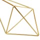 2 PCS Wall-Mounted Wrought Iron Geometric Air Flower Plant Stand Golden Decor