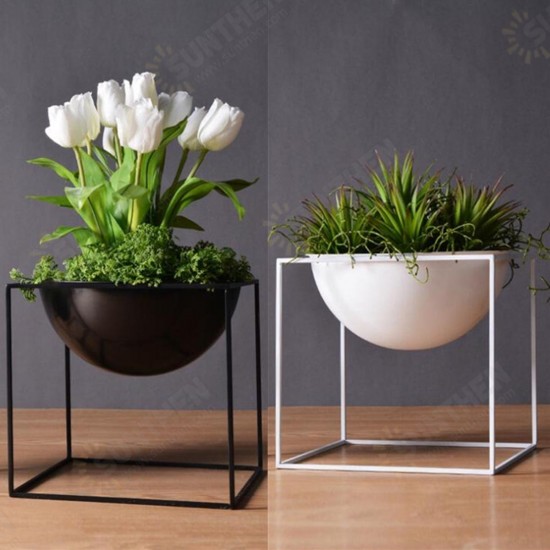 20cm Flower Pot Holder Metal Pot Stand Planter Garden Home Decorations Flower Display Rack