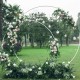 2M Wedding Stand Flower Rack Arch Round Iron Party Door Garden Metal Prop Decor