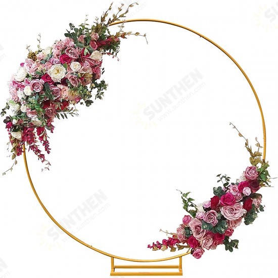 2M Wedding Stand Flower Rack Arch Round Iron Party Door Garden Metal Prop Decor