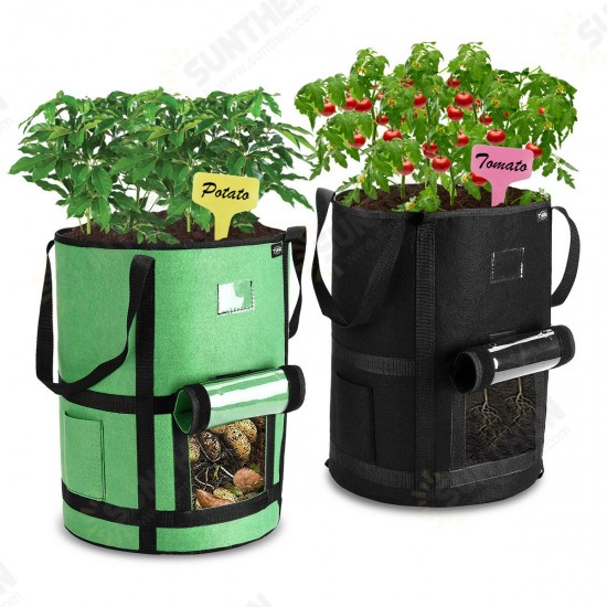 2PCS 10 Gallon Potato Grow Bags Heavy Duty Non-Woven Faric Plant Pot Container